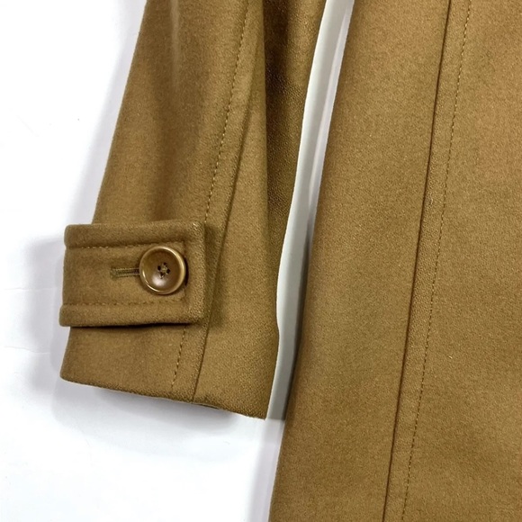 J. Crew Melton Wool Toggle Zip Beige Tan Coat - Sz 000 - Picture 9 of 15